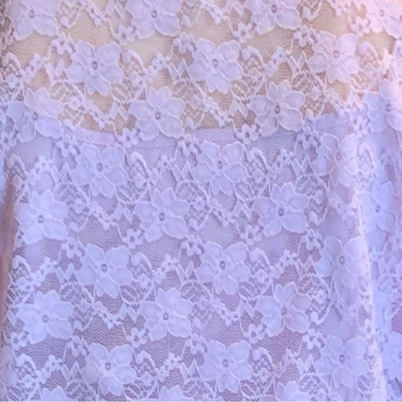 On S’en Fout Des Garçons Lilac Lace Top with Slip Size 16 - Picture 6 of 10